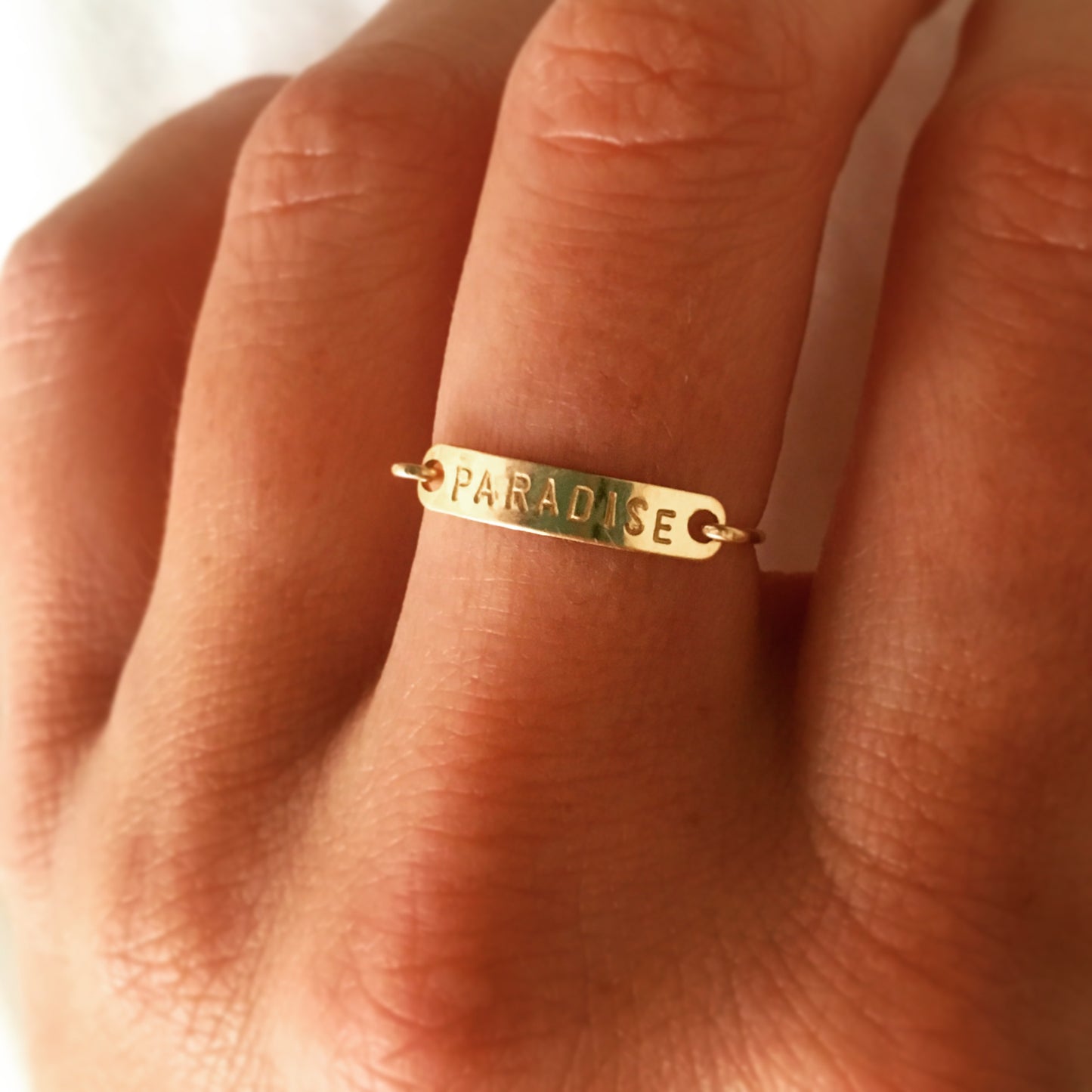 Personalized Mini Bar Ring