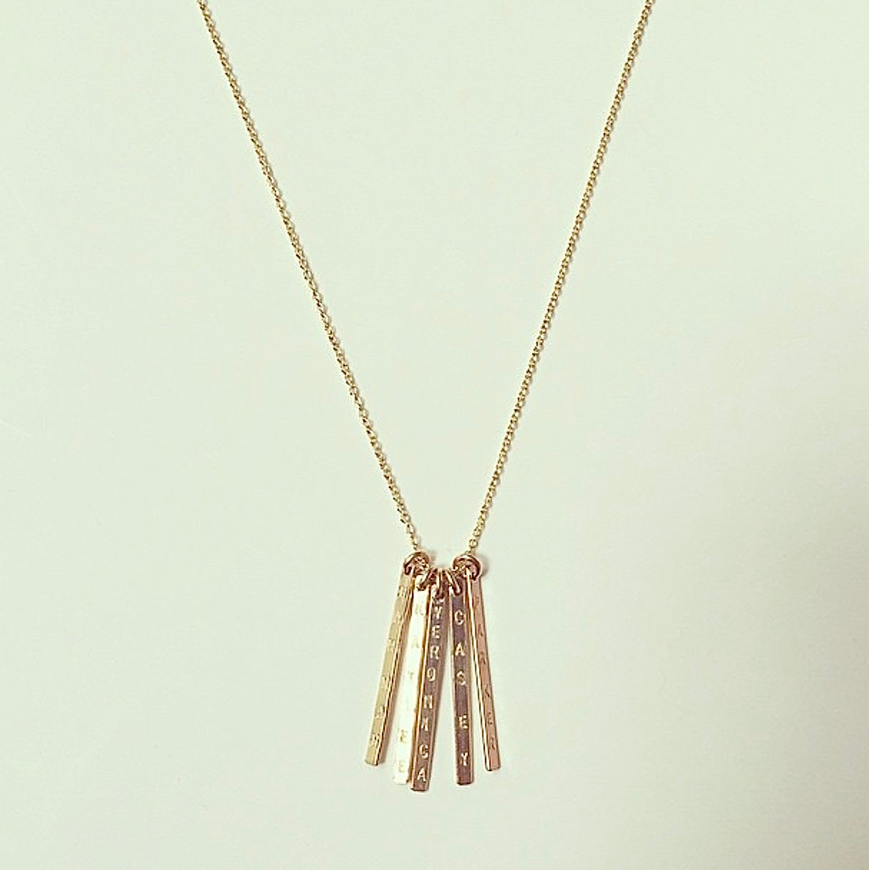 Personalized Thin Hanging Bar(s) Necklace