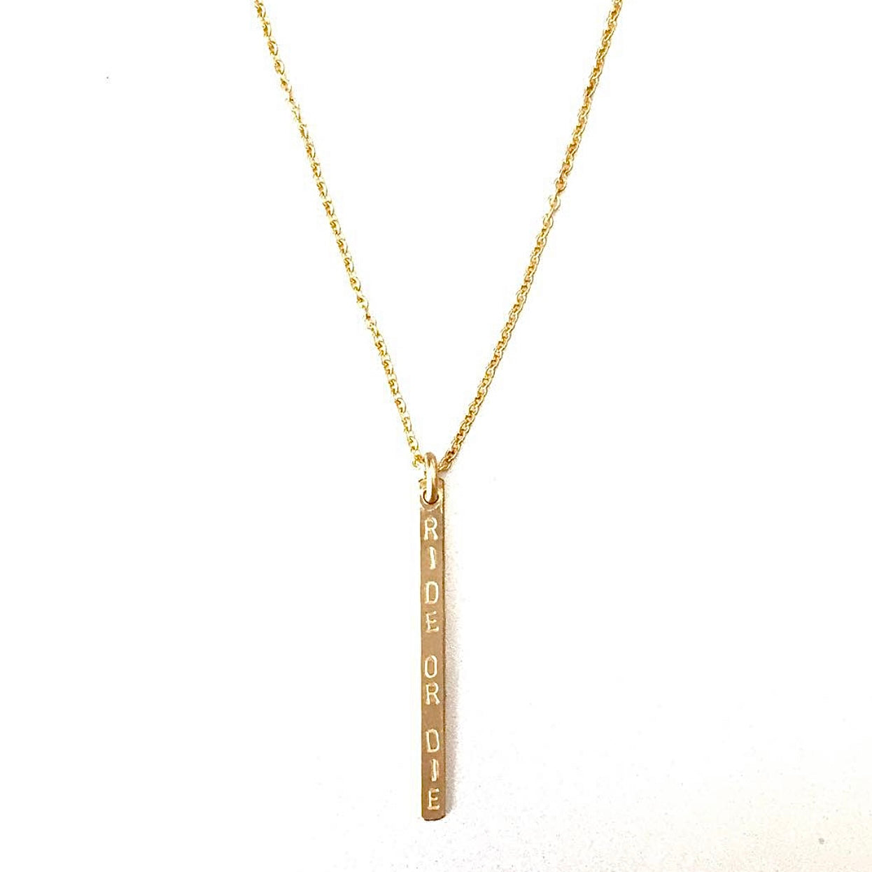 Personalized Thin Hanging Bar(s) Necklace