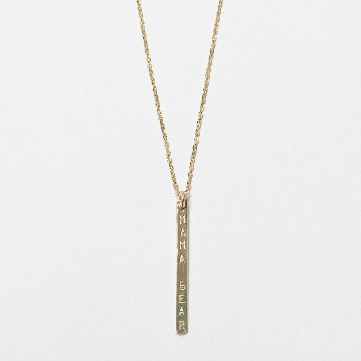 Personalized Thin Hanging Bar(s) Necklace