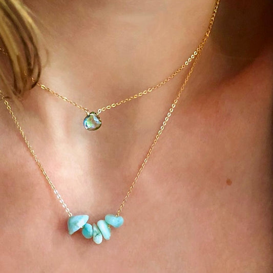 Floating Larimar Necklace