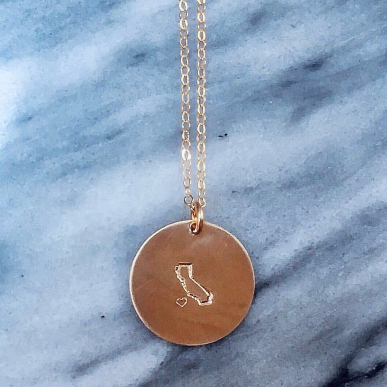 Personalized Large Coin Necklace