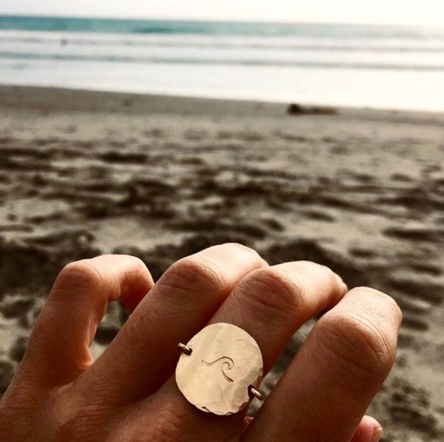 Ocean Wave Coin Ring