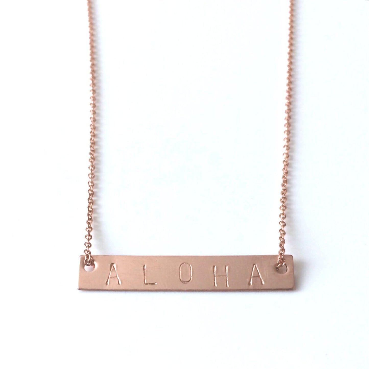 Personalized Bar Necklace