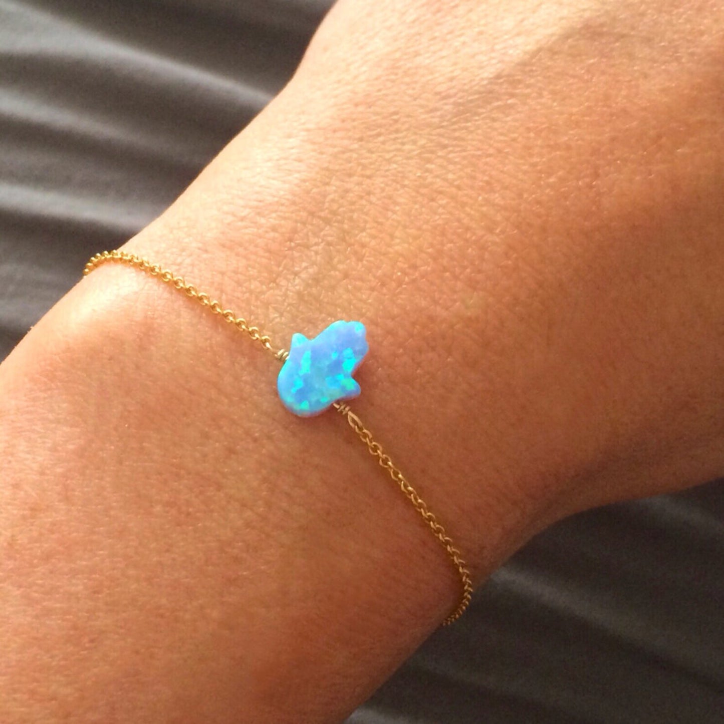 Opal Hamsa Bracelet